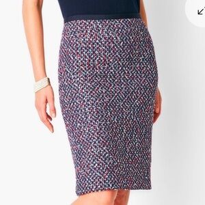 Talbots 14p tweed pencil skirt